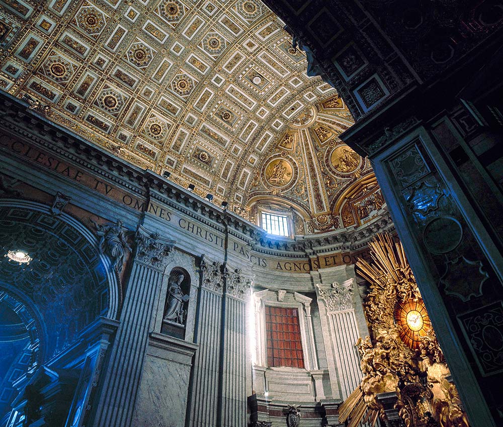 An interior view of St. Peter's Basilica in Vatican City on October 9, 1962, two days before the opening of the Second Vatican Council (AP)