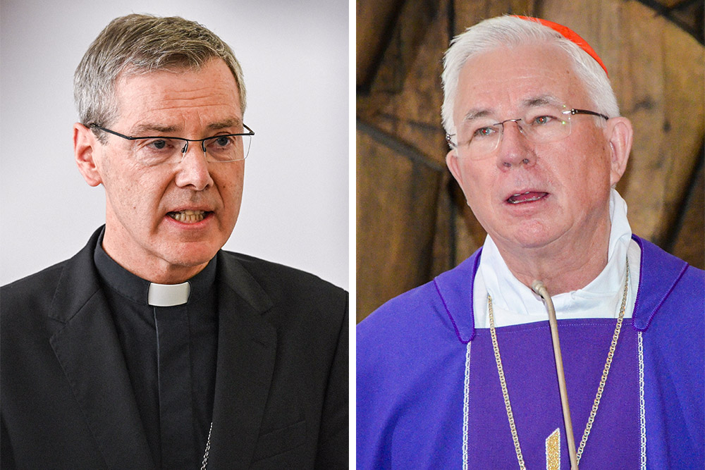 Left: Bishop Heiner Wilmer of Hildesheim, Germany (OSV News/KNA/Harald Oppitz); right: Archbishop Franz Lackner of Salzburg, Austria (CNS/kathpress via KNA/Paul Wuthe)