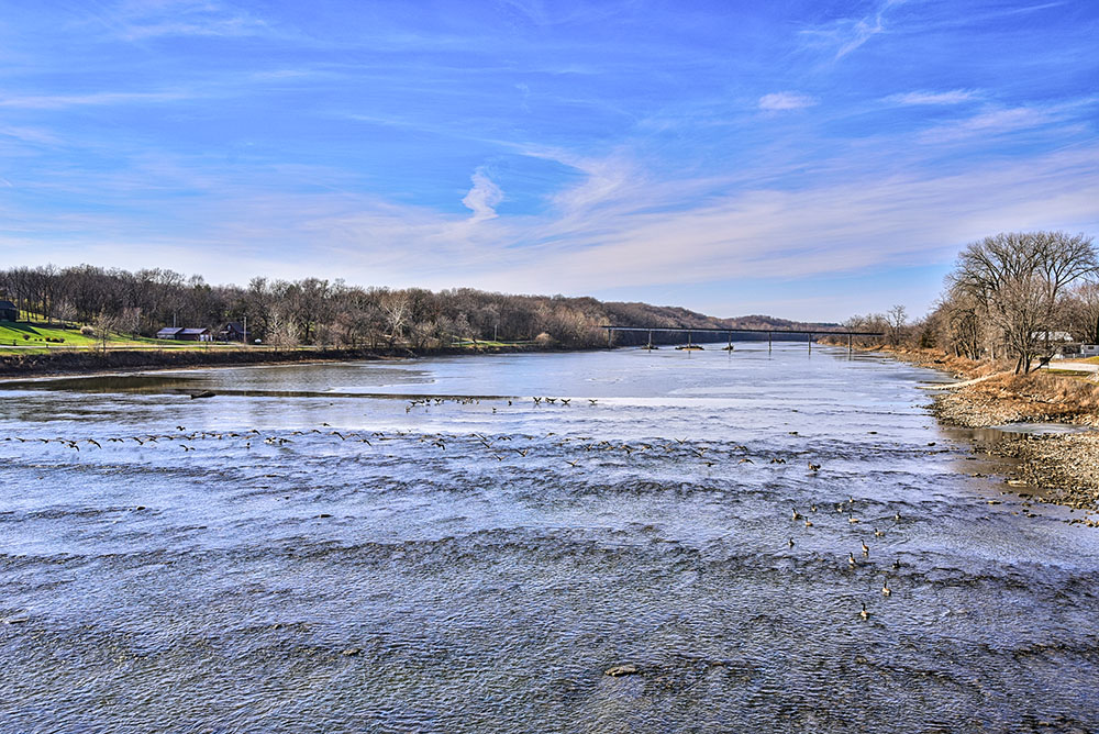 The Des Moines River is seen at Bentonsport, Iowa. (Dreamstime/Adam Wineke)