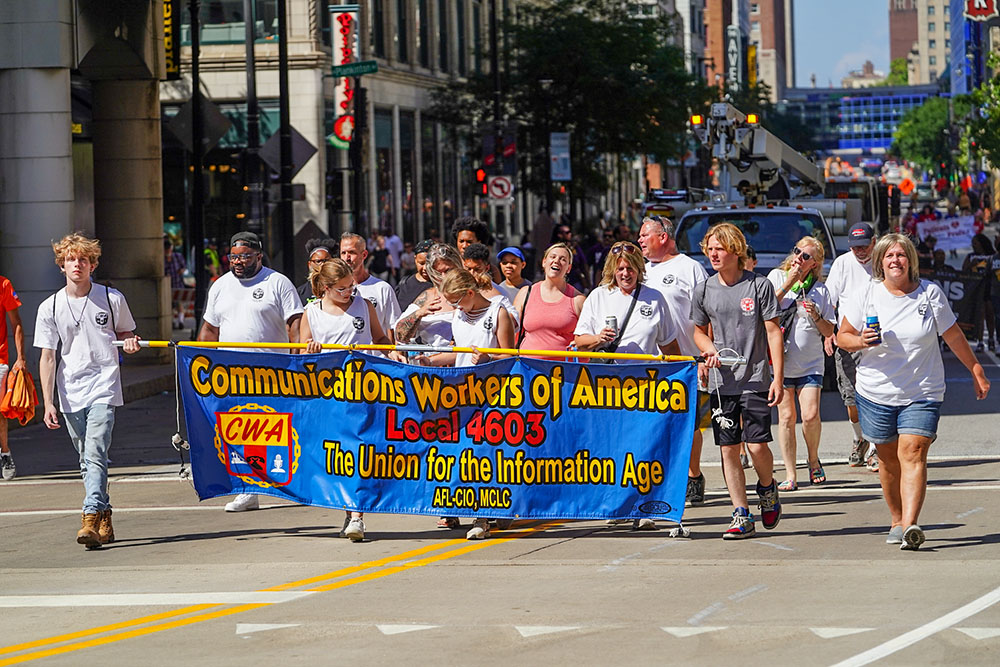 Unions march in the annual Labor Day parade in Milwaukee on Sept. 4, 2023. (Dreamstime/Aaron Lemay)