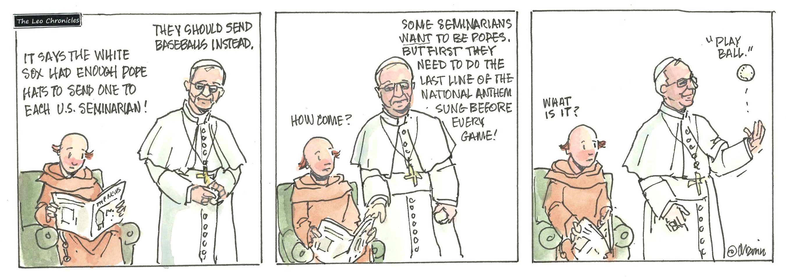 The Leo Chronicles: A White Sox pope hat for every U.S. seminarian? Leo suggests sending them something else.