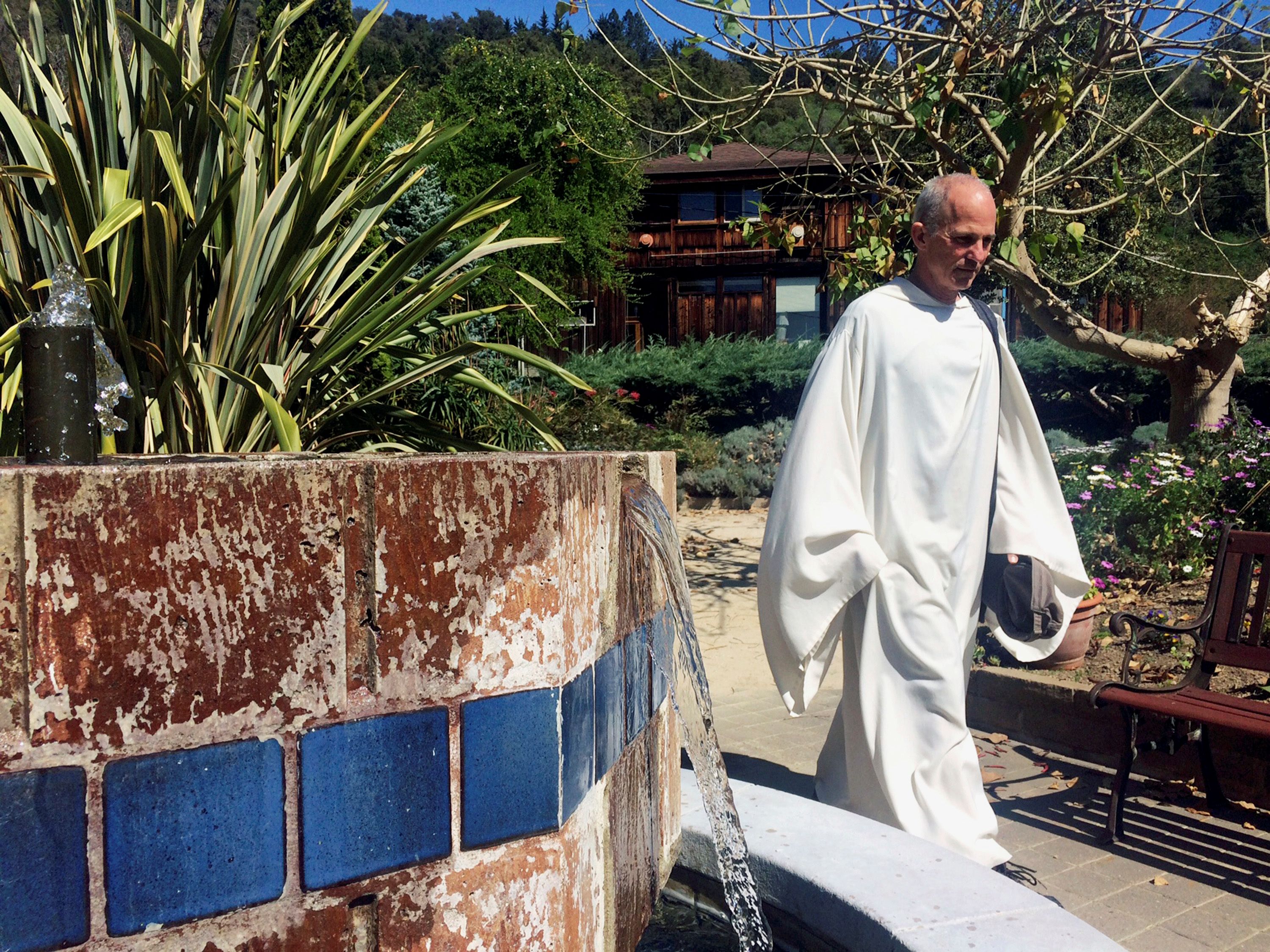 Camaldolese Fr. Cyprian Consiglio, a composer and monk, walks the grounds at the New Camaldoli Hermitage in Big Sur, Calif., March 16, 2017. (AP/Haven Daley)