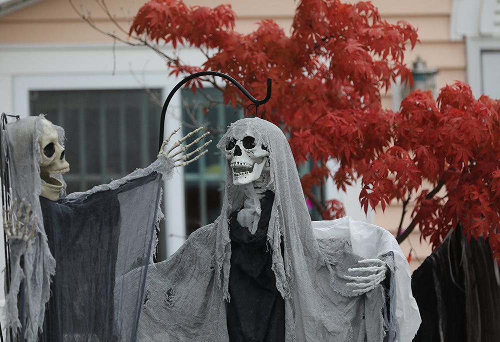 A Halloween display is pictured outside a home in North Beach, Maryland, Oct. 13, 2022. (OSV News/Bob Roller)
