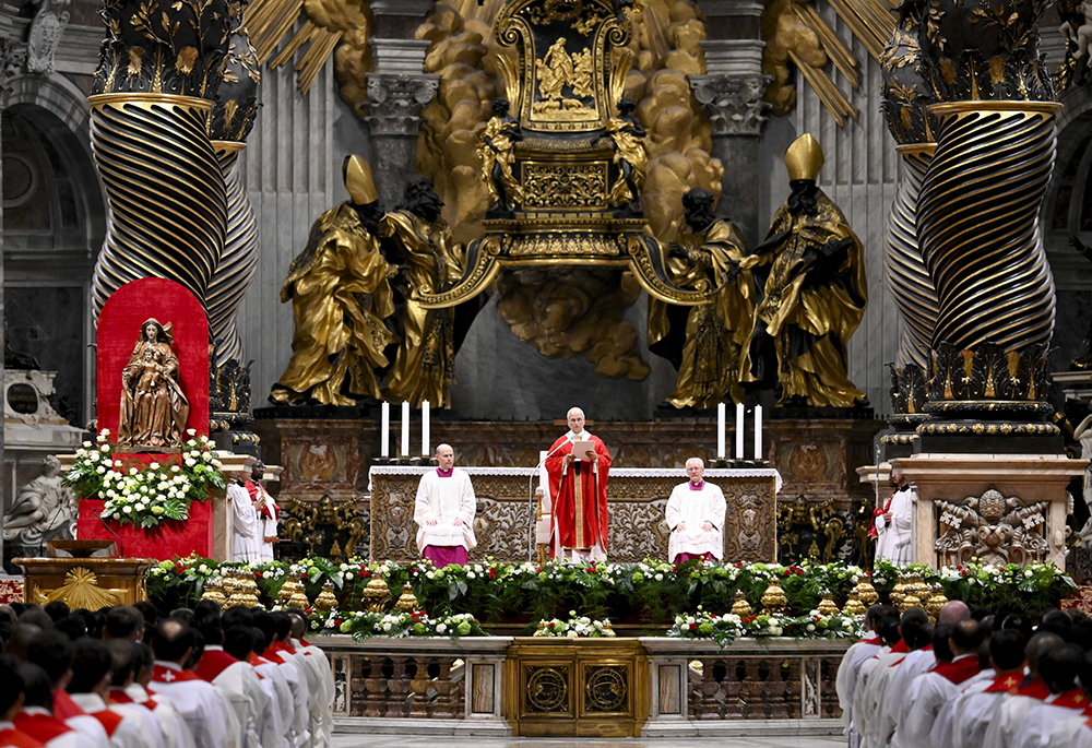 Pope Leo XIV gives his homily as he celebrates Mass with students from the pontifical universities in Rome in St. Peter’s Basilica at the Vatican, Oct. 8, 2026. (CNS/Vatican Media)