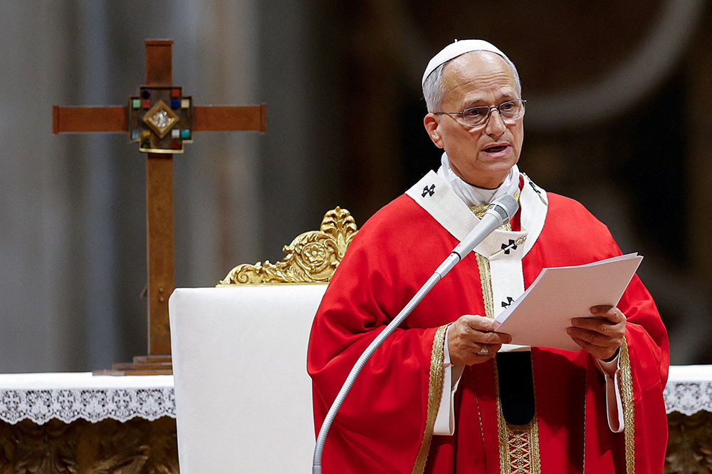 Pope Leo XIV celebrates Mass marking the start of the academic year at the Pontifical Universities in St. Peter's Basilica at the Vatican, Oct. 8, 2026. (OSV News/Reuters/Remo Casilli)