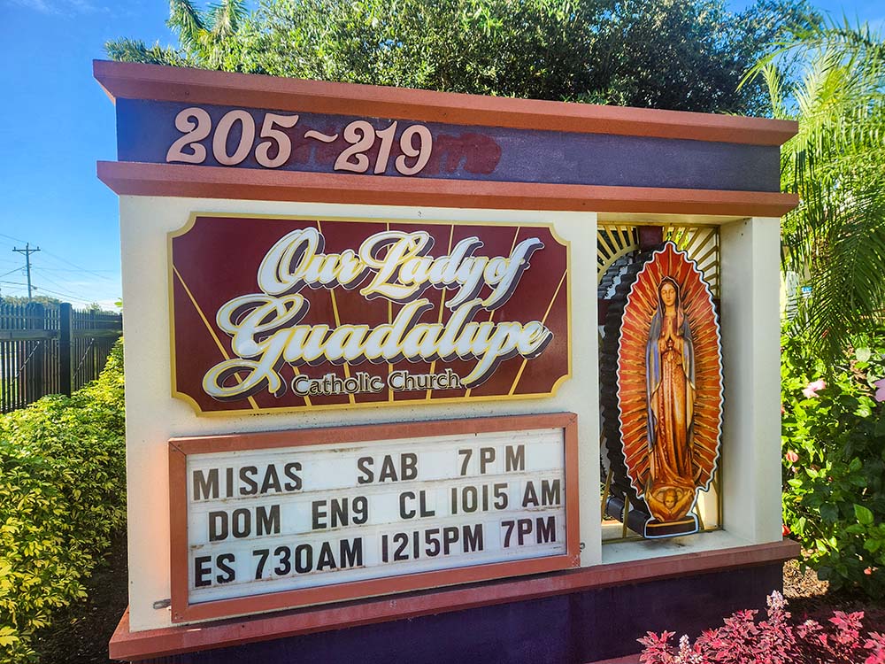 Our Lady of Guadalupe Church, the site of the Catholic Charities ministry in Immokalee (GSR photo/Chris Herlinger)
