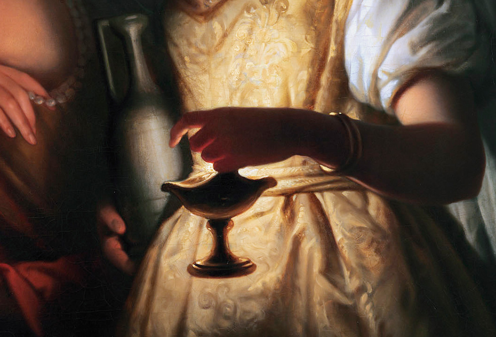 Detail from "The Wise and the Foolish Virgin" (1848), by Dutch painter Jan Adam Kruseman (Wikimedia Commons)