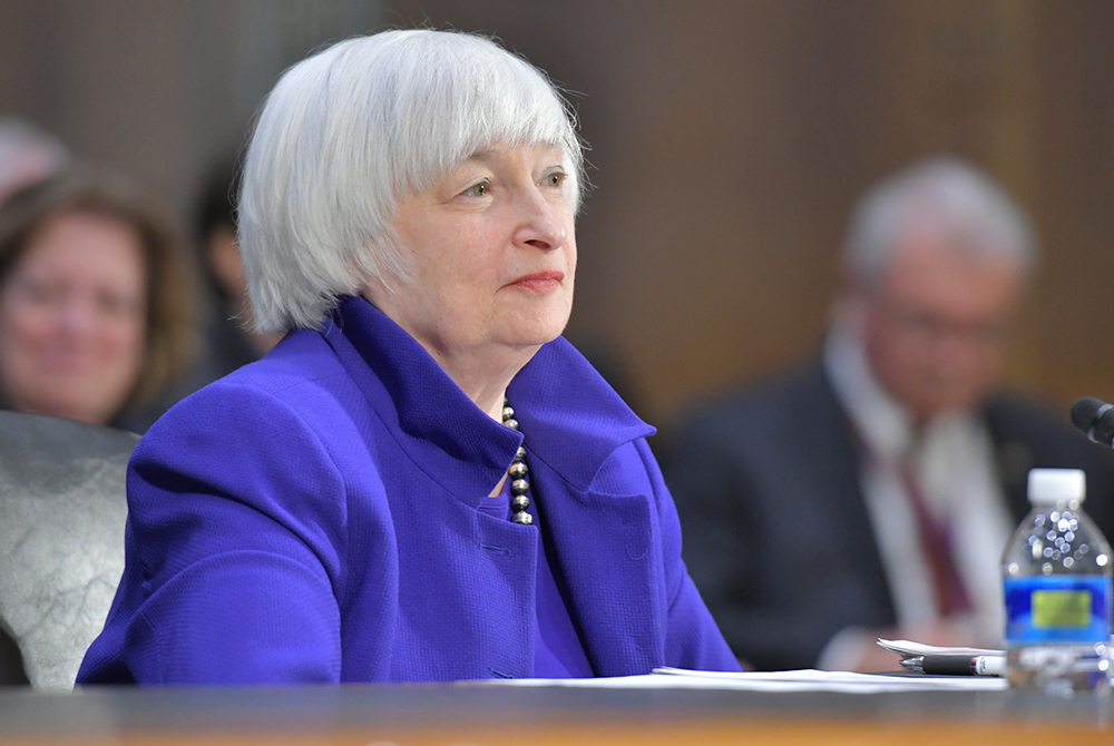 Janet Yellen, U.S. secretary of the treasury, pictured in a 2017 photo, when she served as chair of the Federal Reserve (Flickr/U.S. Federal Reserve) Janet Yellen, U.S. secretary of the treasury, pictured in a 2017 photo, when she served as chair of the Federal Reserve (Flickr/U.S. Federal Reserve)
