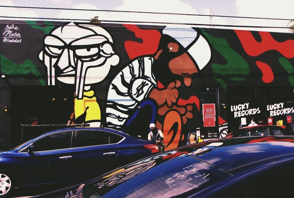A mural of hip-hop artists J Dilla and MF Doom (Wikimedia Commons/Athenz Iluz)