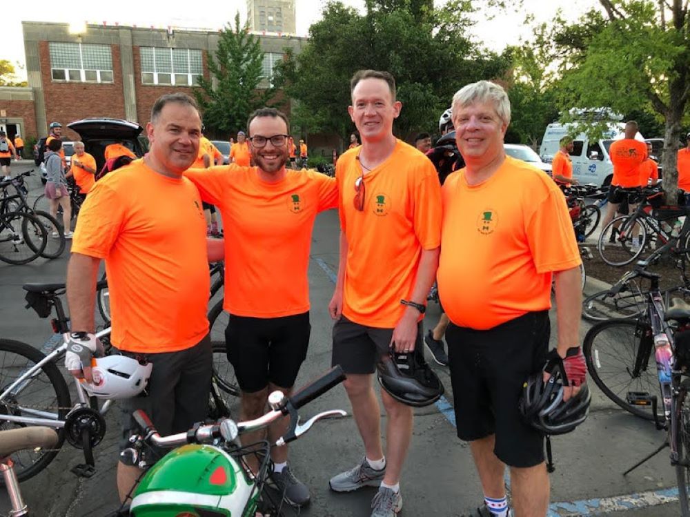 Participants in this year's Pat Mac’s Pack Ride are (from left) Mark Battaglia, the author Mark Piper, Pat Tierney and Joe Stoiber. (Courtesy of Joe Stoiber)