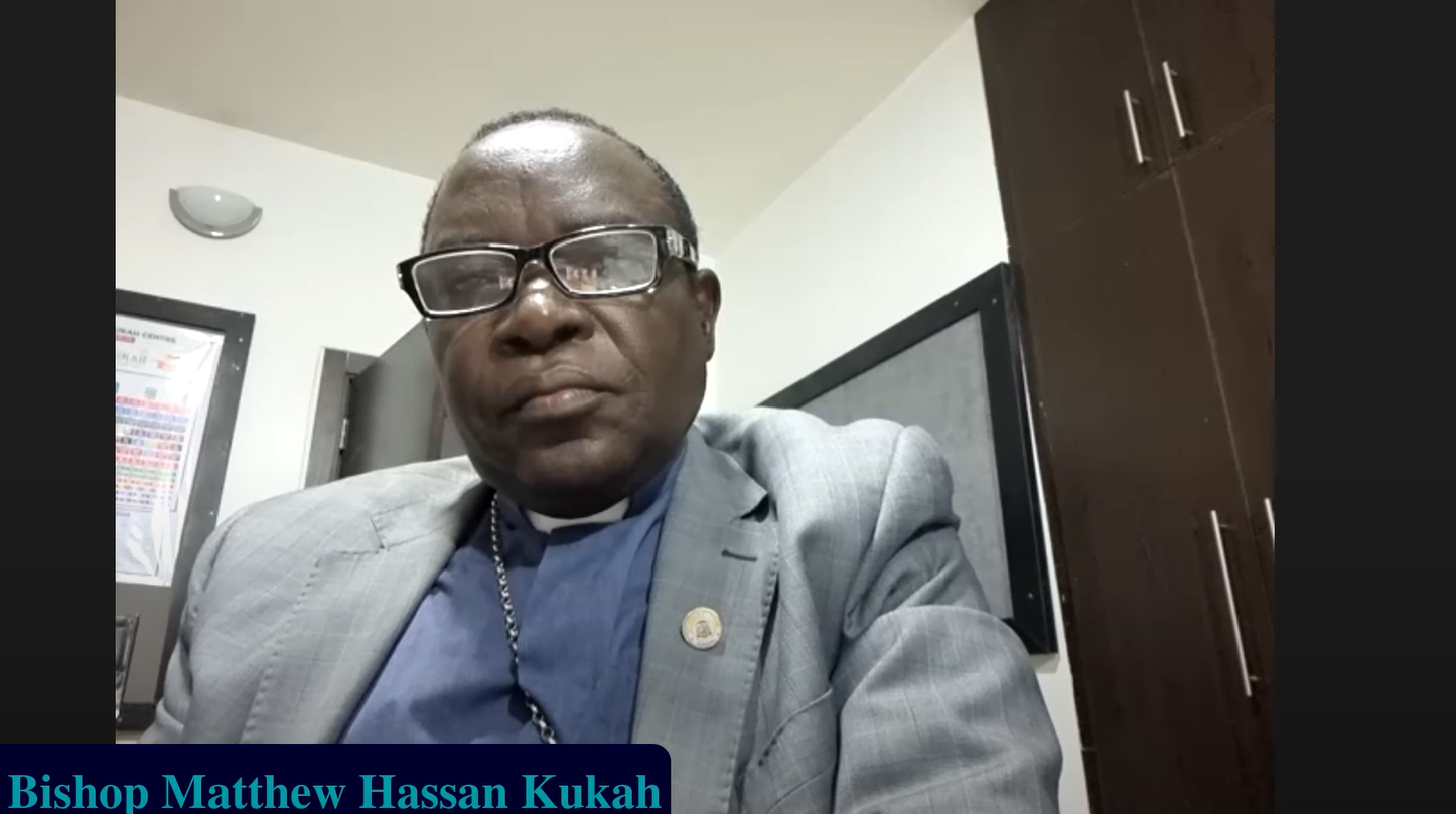 Bishop Matthew Hassan Kukah, a former member of the Nigerian Human Rights Violations Investigation Commission, speaks June 20 during a panel on truth as a foundation for transitional justice and reconciliation. (NCR screenshot)