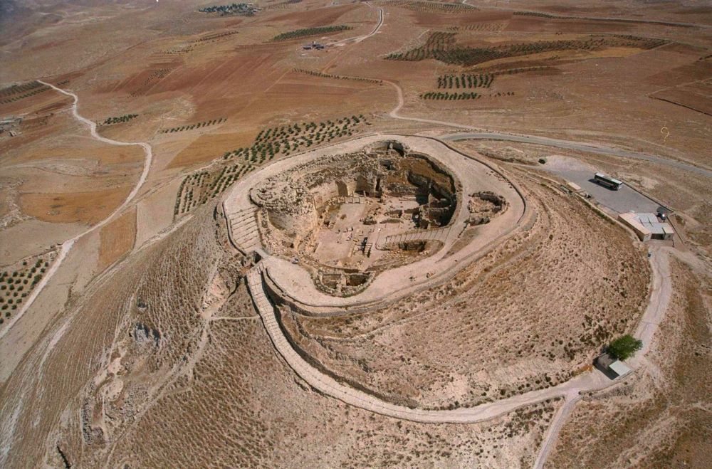 Herodium, the desert site of King Herod the Great's fortress and palace, is seen in this May 25, 1998, photo released by the Israeli Government Press Office. (CNS/Israeli Government Press Office via Reuters/Yaacov Saar)