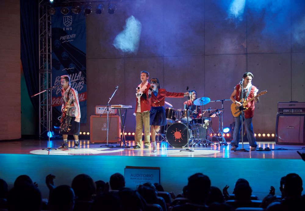 Plotlines in the Netflix "Rebelde" reboot include performances of music by RBD, a Mexican Latin pop group that gained popularity from the original telenovela.