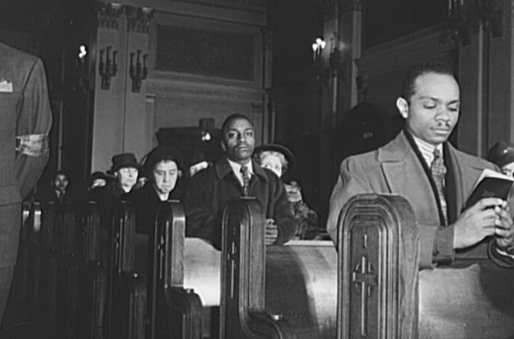 Sunday Mass at Corpus Christi Church, a predominantly black parish, in Chicago in 1942 (Library of Congress) Sunday Mass at Corpus Christi Church, a predominantly black parish, in Chicago in 1942 (Library of Congress)
