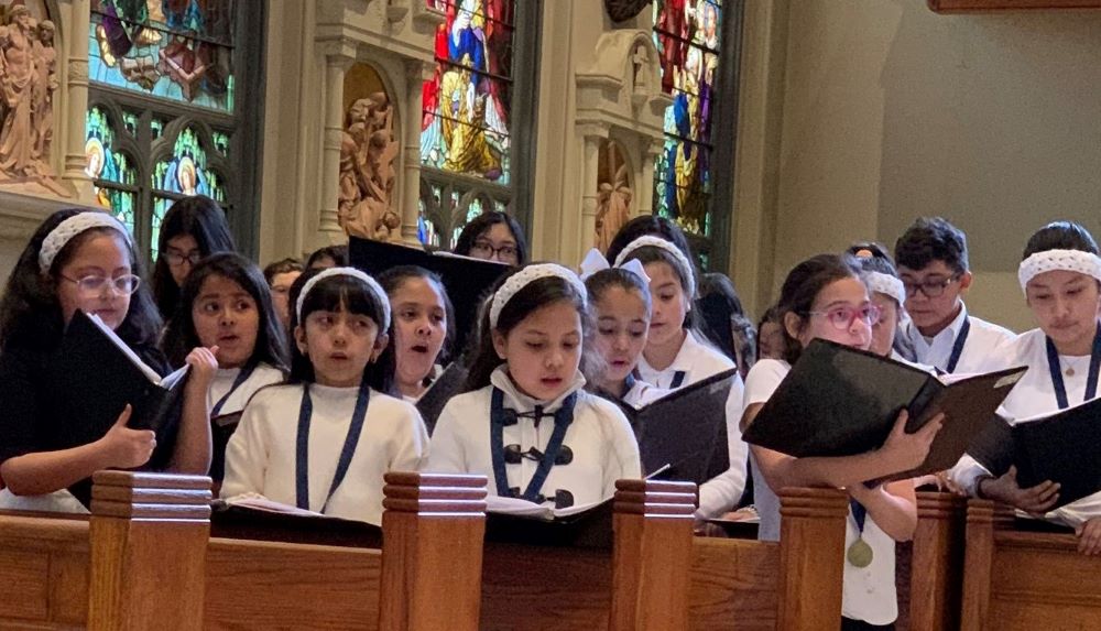 The Feb. 29, 2020, Pueri Cantores Youth Choral Festival & Mass was held at St. Vincent de Paul Church and DePaul University, Chicago, Ill. Nineteen choirs participated. (Courtesy of American Federation Pueri Cantores)