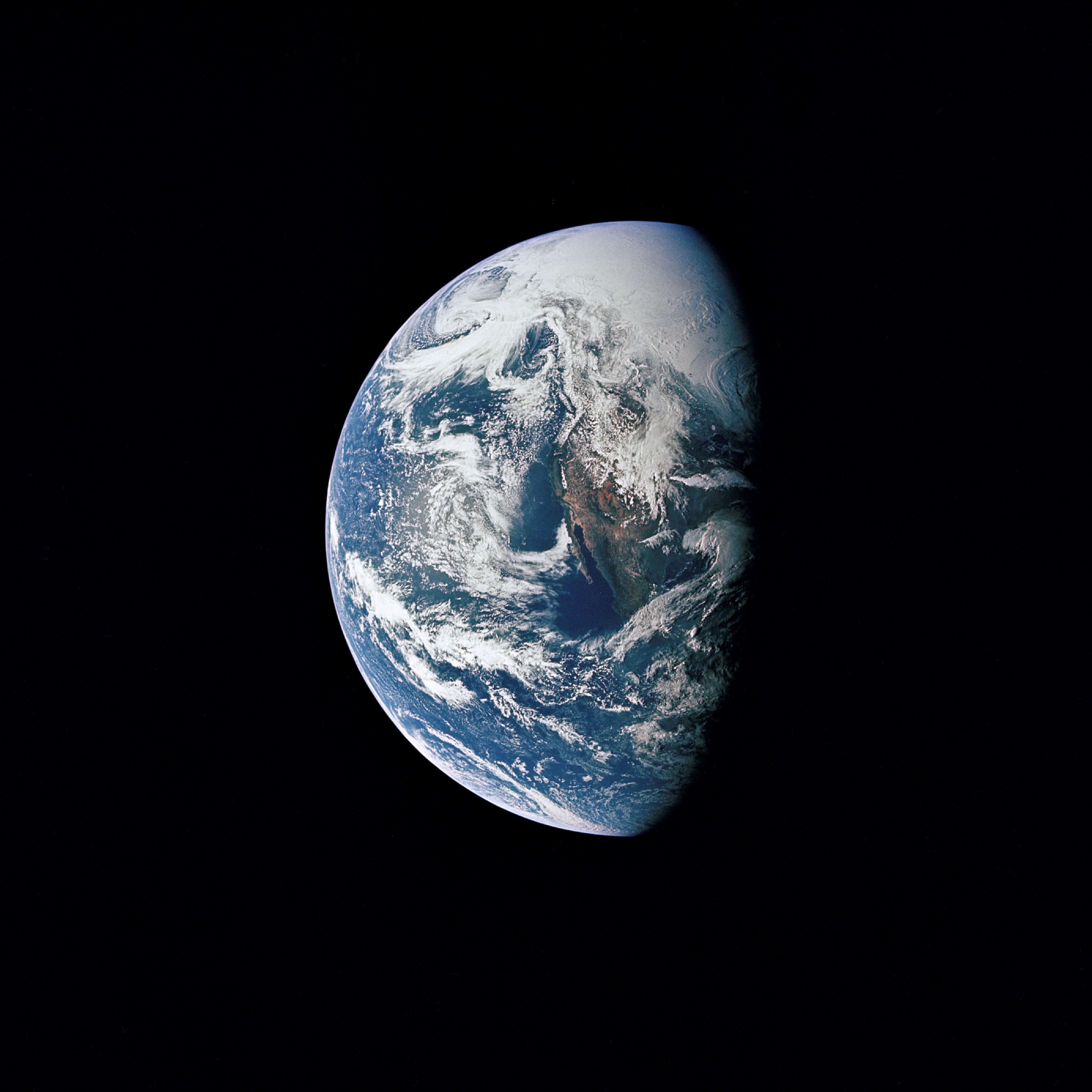earth photographed from space