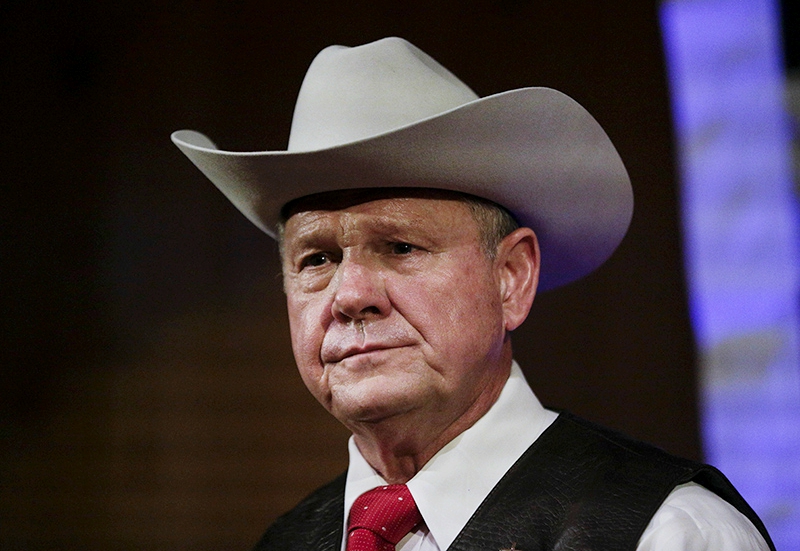 Roy Moore speaks at a rally in Fairhope, Alabama, Sept. 25, 2017. (RNS/AP Photo/Brynn Anderson, File)