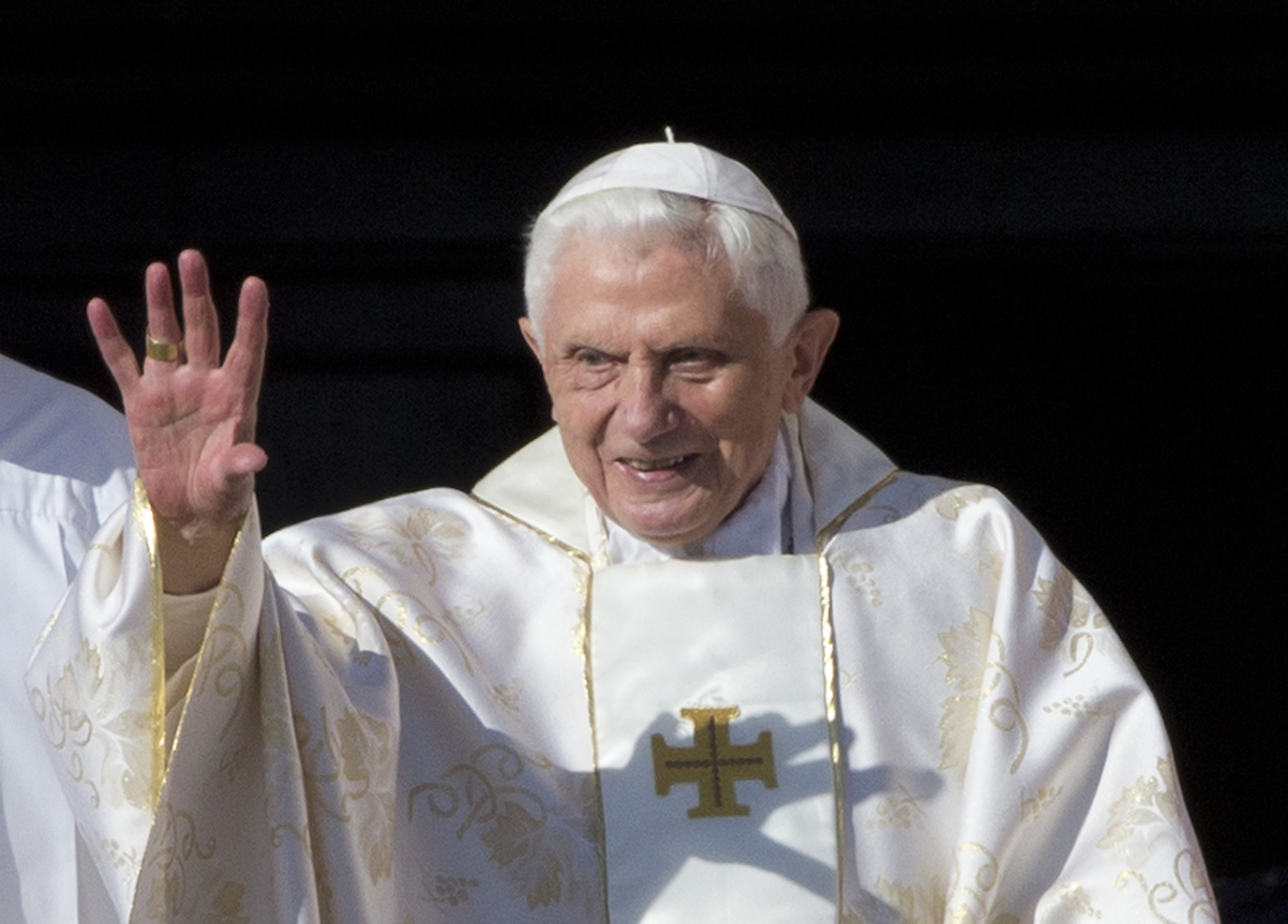 This Oct. 19, 2014 file photo shows Pope Emeritus Benedict XVI as he arrives in St. Peter's Square. (AP Photo/Andrew Medichini, FILE) This Oct. 19, 2014 file photo shows Pope Emeritus Benedict XVI as he arrives in St. Peter's Square. (AP Photo/Andrew Medichini, FILE)