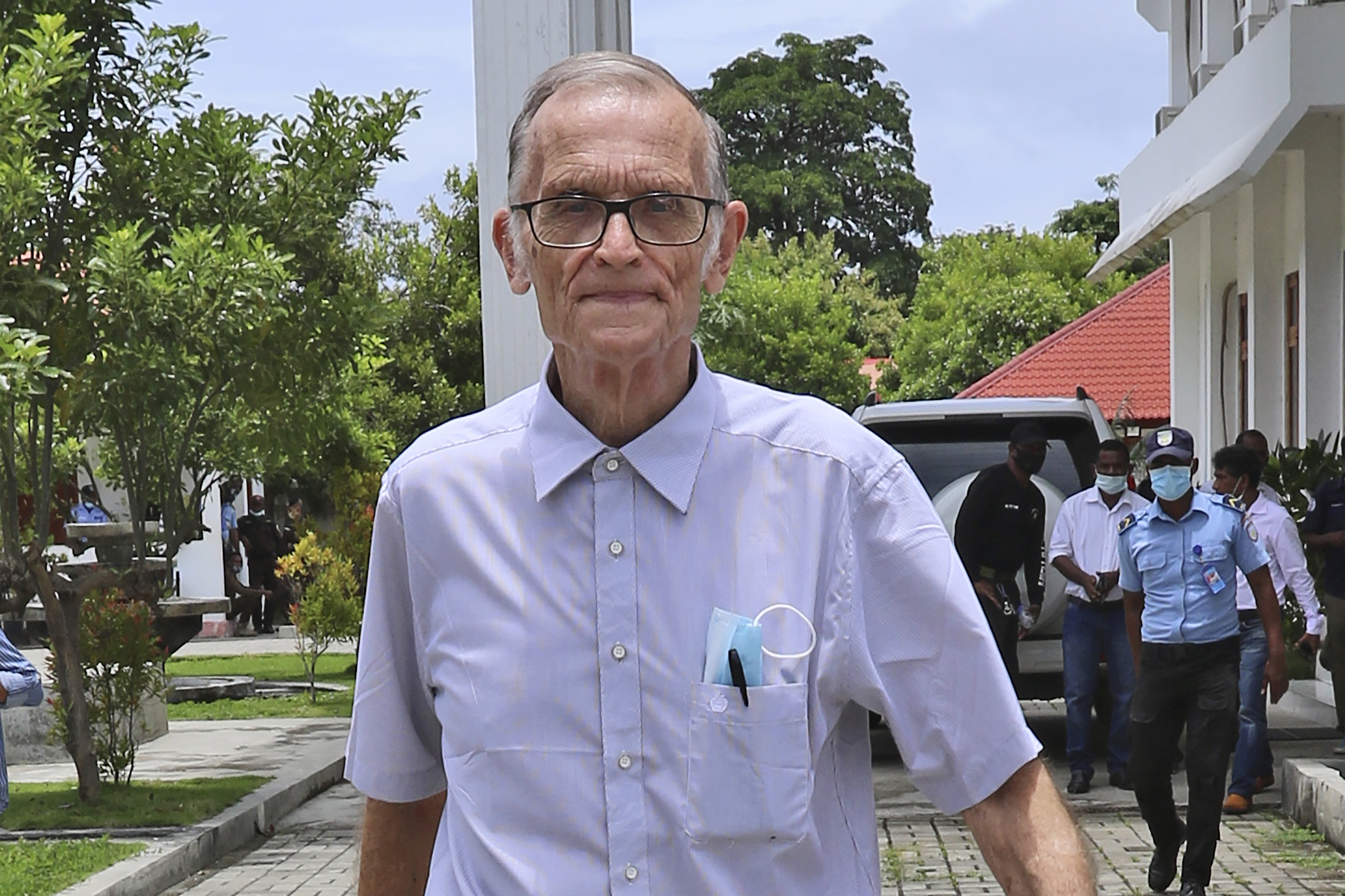 Richard Daschbach, a former missionary from Pennsylvania, is escorted by a police officer upon his arrival for a trial at a courthouse in Oecusse, East Timor on Feb. 23, 2021. (AP Photo/Raimundos Oki, File) Richard Daschbach, a former missionary from Pennsylvania, is escorted by a police officer upon his arrival for a trial at a courthouse in Oecusse, East Timor on Feb. 23, 2021. (AP Photo/Raimundos Oki, File)