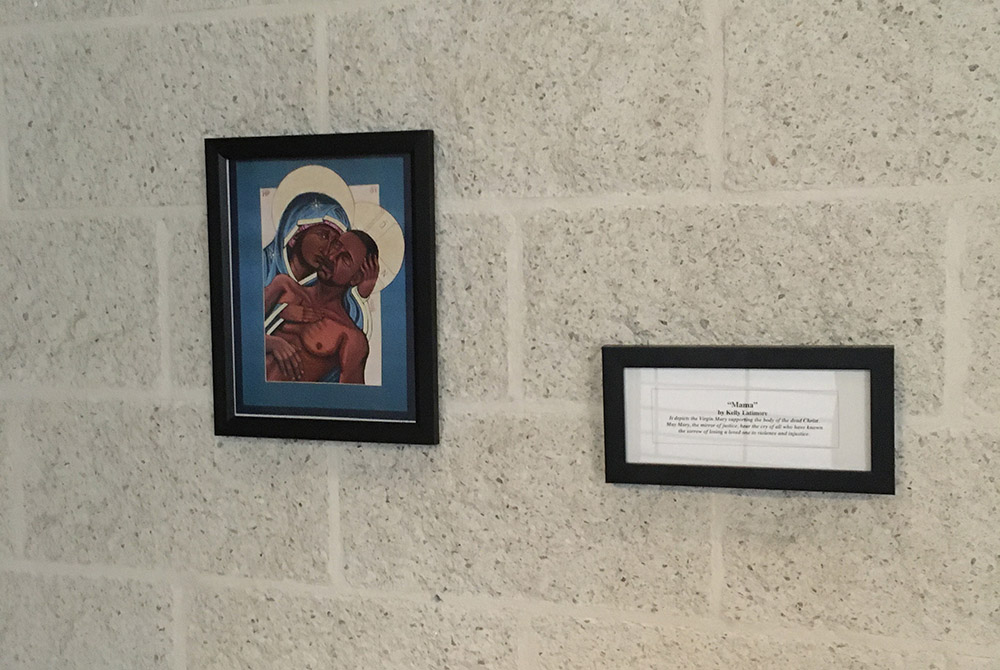 A replaced version of "Mama," by St. Louis artist Kelly Latimore, at Catholic University of America. (RNS/Photo courtesy of CUA)
