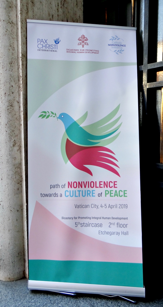 The conference on the theme "Path of Nonviolence: Towards a Culture of Peace" was held in Vatican City April 4-5. (Pax Christi International/Johnny Zokovitch)