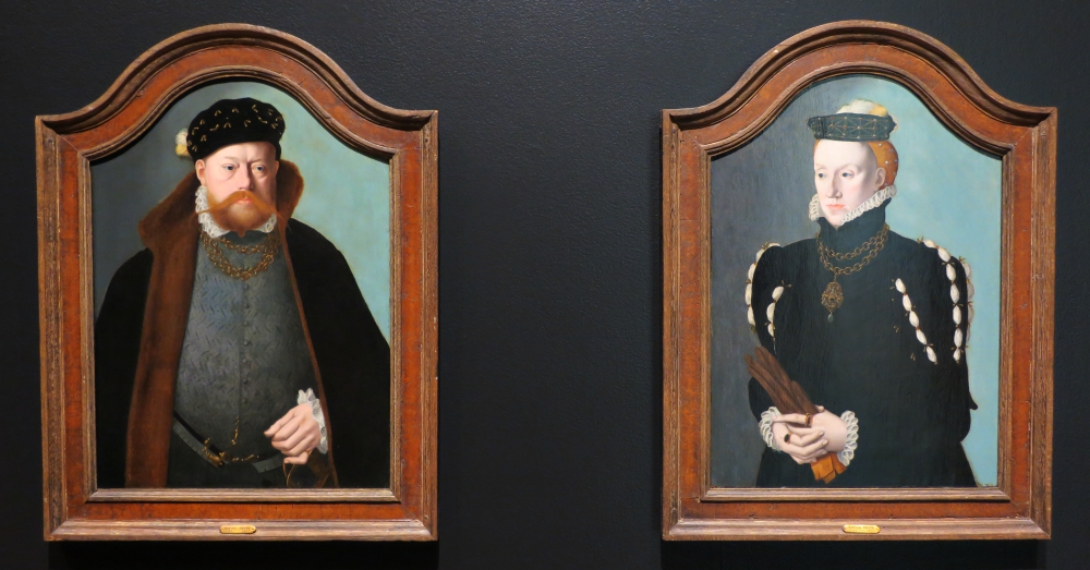 Barthel Bruyn the Younger (German, circa 1530–1607/10), "Portrait of a Gentleman" and "Portrait of a Lady," both circa 1555-65, oil on panel (Utah Museum of Fine Arts)
