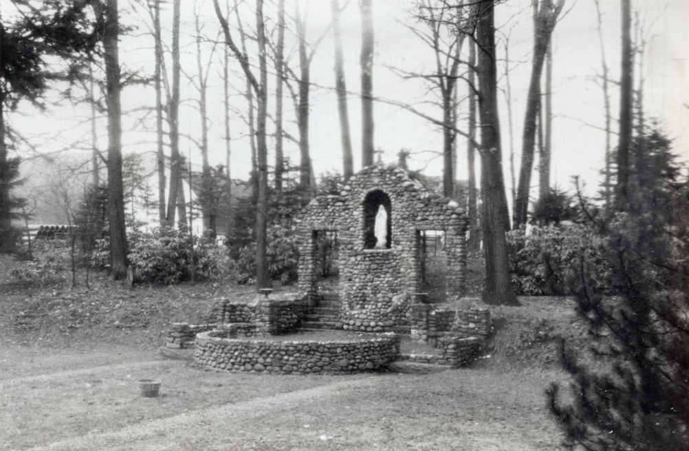 St. Bonaventure's Grotto of Our Lady of Lourdes, noted as a place for contemplation, was built by seminarians in 1925. (Naomi Burton Stone)