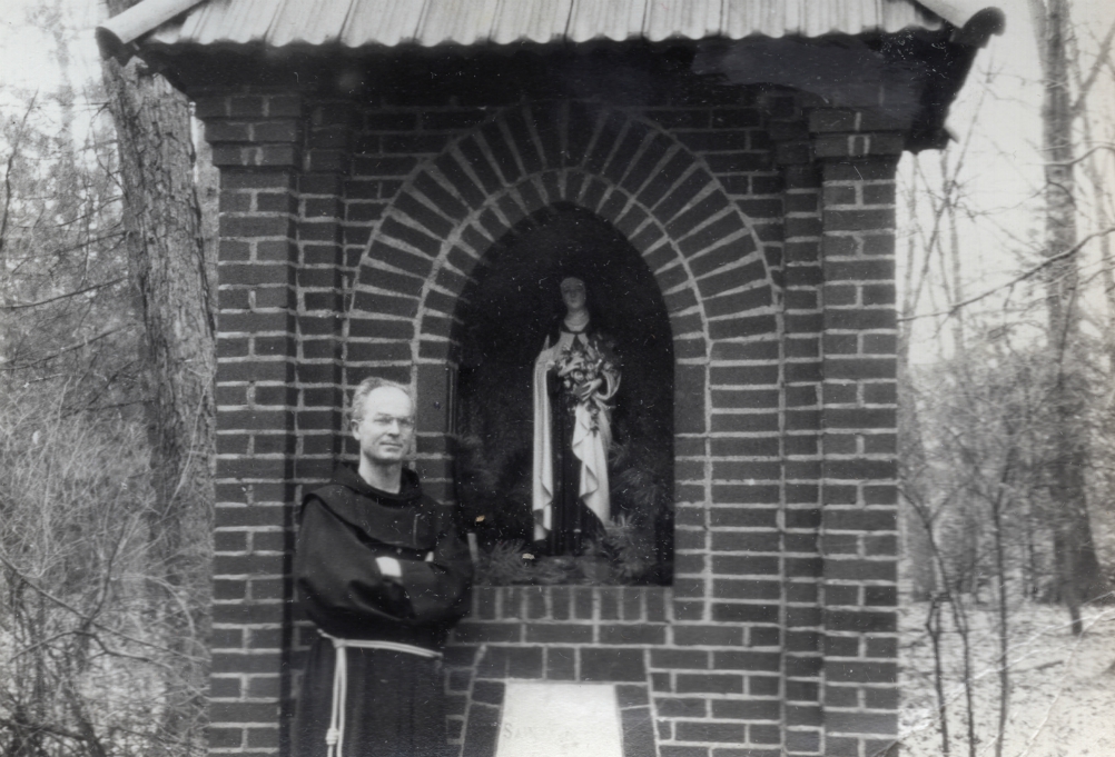Franciscan Fr. Irenaeus Herscher at the shrine of St. Thérèse of Lisieux at St. Bonaventure (Naomi Burton Stone) Franciscan Fr. Irenaeus Herscher at the shrine of St. Thérèse of Lisieux at St. Bonaventure (Naomi Burton Stone)