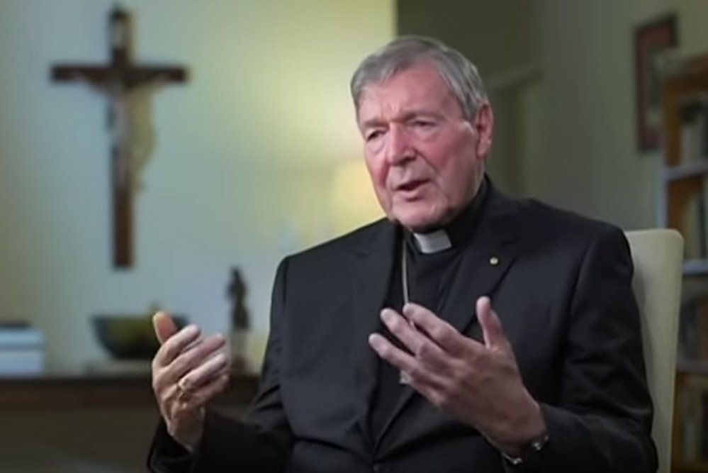Cardinal George Pell is pictured during an interview that aired April 14 on Sky News Australia. (CNS screenshot) Cardinal George Pell is pictured during an interview that aired April 14 on Sky News Australia. (CNS screenshot)