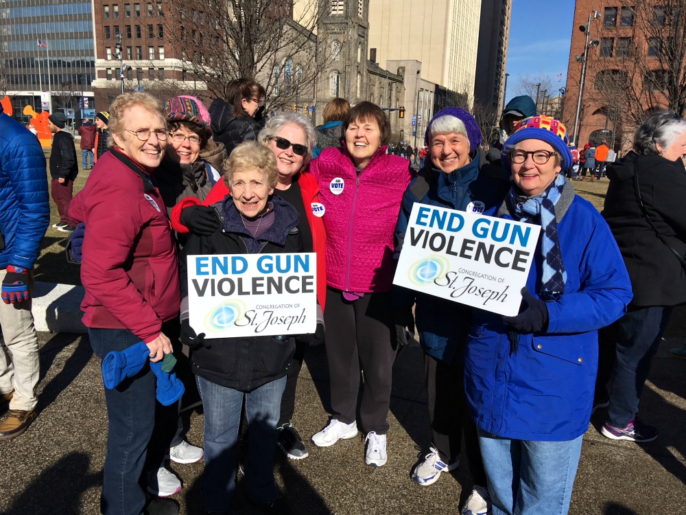 Cleveland Congregation of St. Joseph sisters march to end gun violence March 24. (Jean Alvarez)
