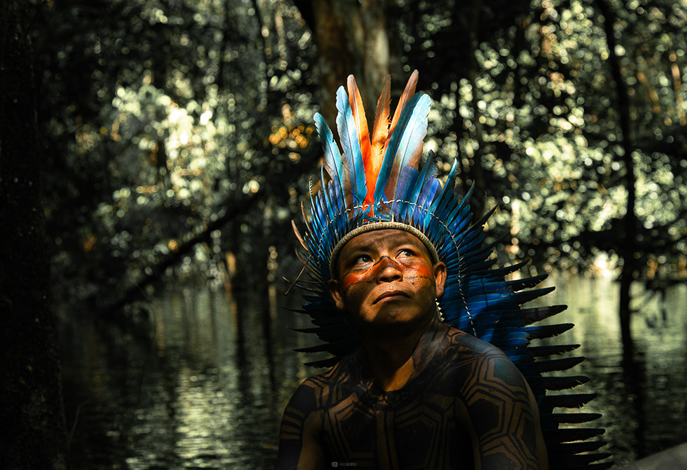 Cacique Odair "Dadá" Borari is a leader of the Novo Lugar community of the Borarí people, in Para, Brazil. As an environmental defender he has worked to combat illegal logging in the Amazon. (Courtesy of Laudato Si' Movement) Cacique Odair "Dadá" Borari is a leader of the Novo Lugar community of the Borarí people, in Para, Brazil. As an environmental defender he has worked to combat illegal logging in the Amazon. (Courtesy of Laudato Si' Movement)