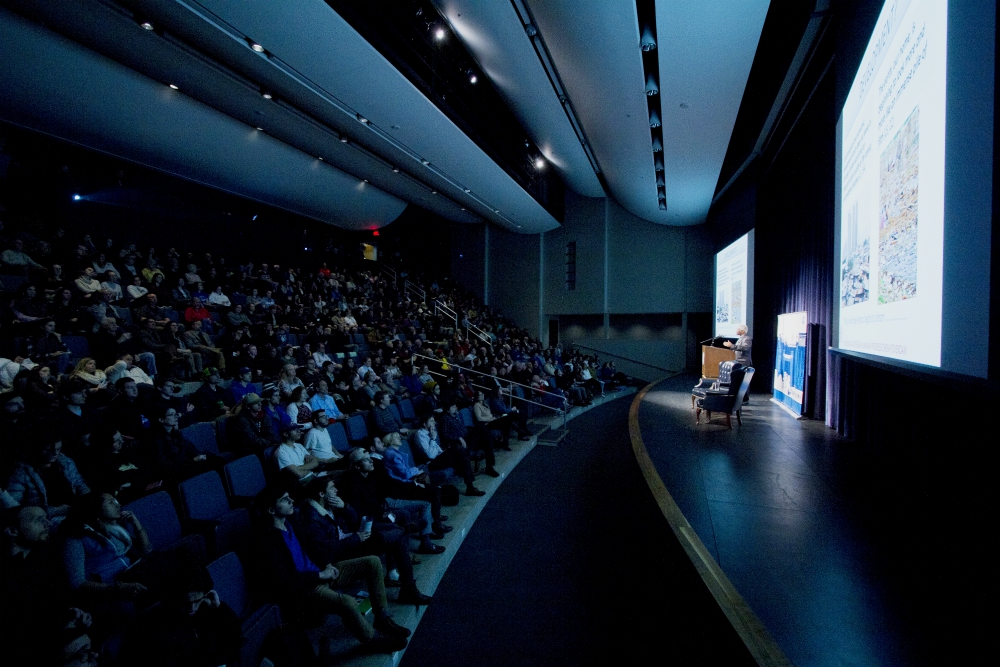 Approximately 500 people attend Cardinal Peter Turkson's speech on refugees Jan. 17 at Rockhurst University in Kansas City, Missouri. (Courtesy of Rockhurst University)