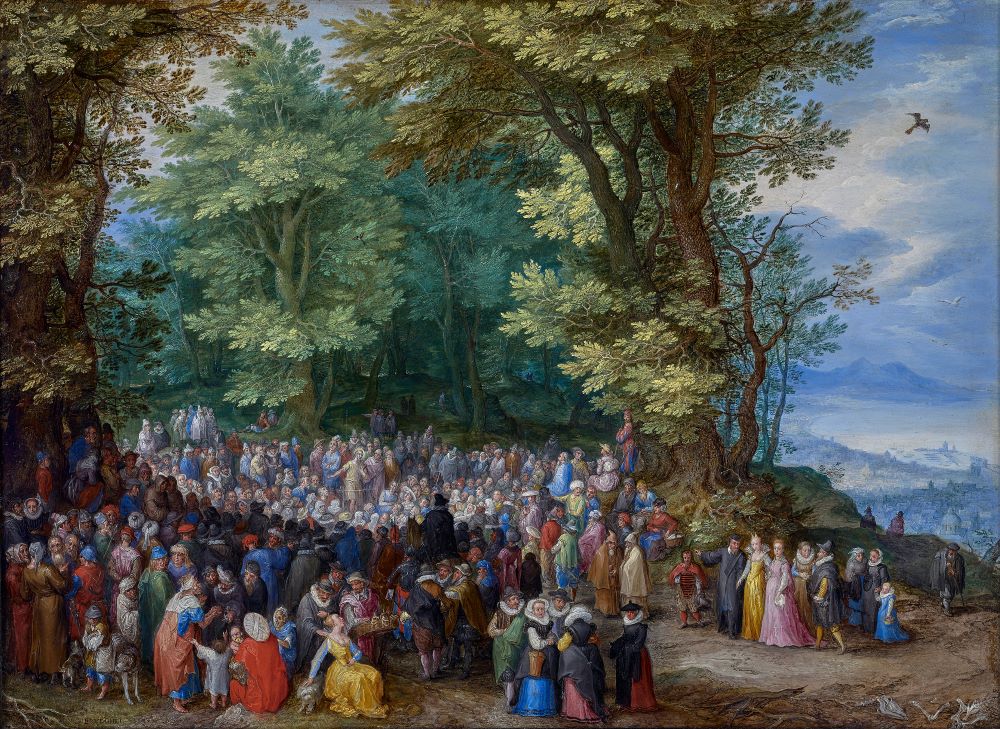 "The Sermon on the Mount" (1598) by Jan Brueghel The Elder (Artvee)