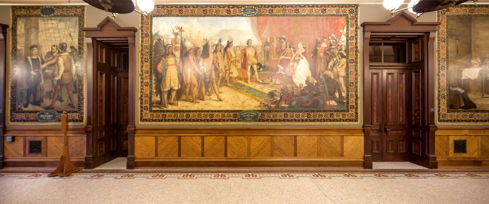 Columbus mural at Notre Dame Columbus mural at Notre Dame