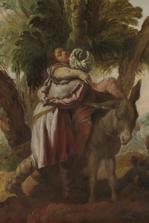 "The Good Samaritan" (circa 1618-22, detail), attributed to Domenico Fetti (Metropolitan Museum of Art)