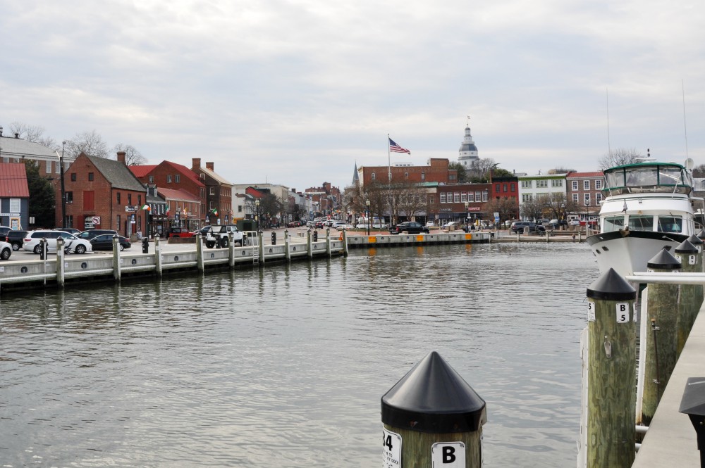 Maryland’s state capital, Annapolis, sits right on the Chesapeake Bay. The city is already experiencing costs from rising sea levels, which are expected to increase over time due to climate change. (NCR photo/Jesse Remedios)