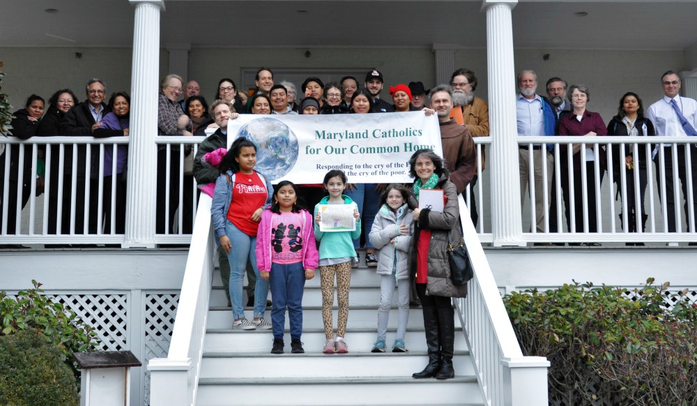 Thirty members of Maryland Catholics for Our Common Home from the parishes in the archdioceses of Washington and Baltimore (NCR photo/Jesse Remedios)