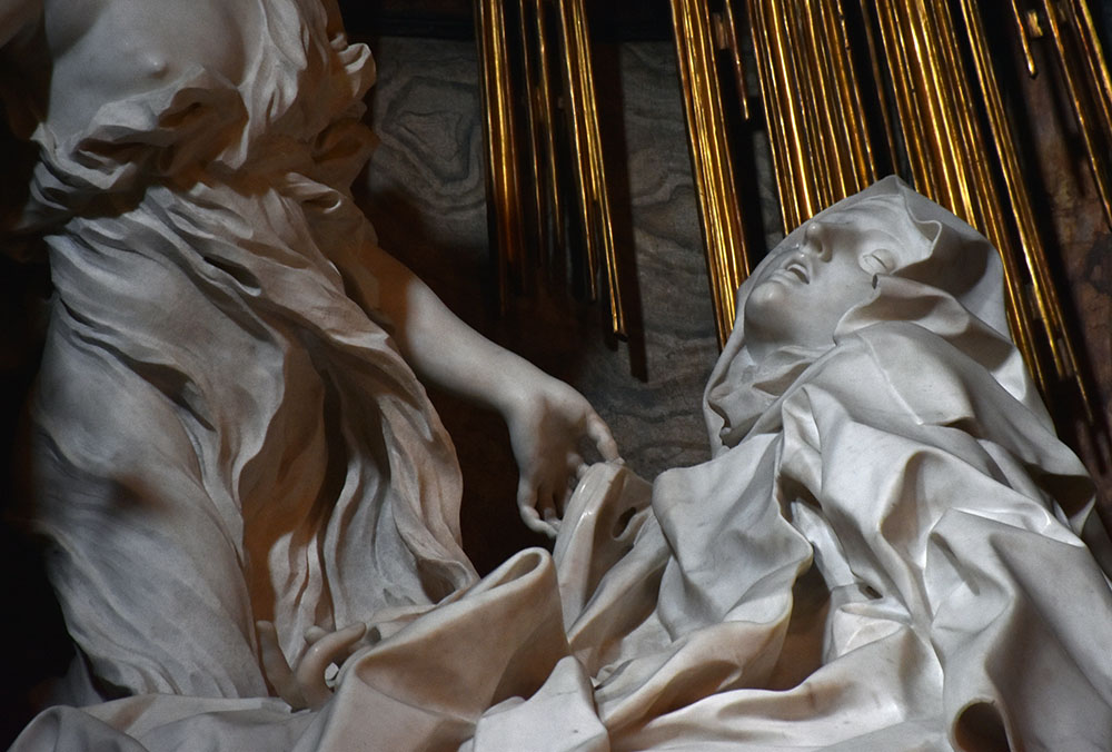 Detail of "The Ecstasy of St. Teresa" (1646) by Gian Lorenzo Bernini, in Santa Maria della Vittoria Church in Rome (Wikimedia Commons/Vassil)