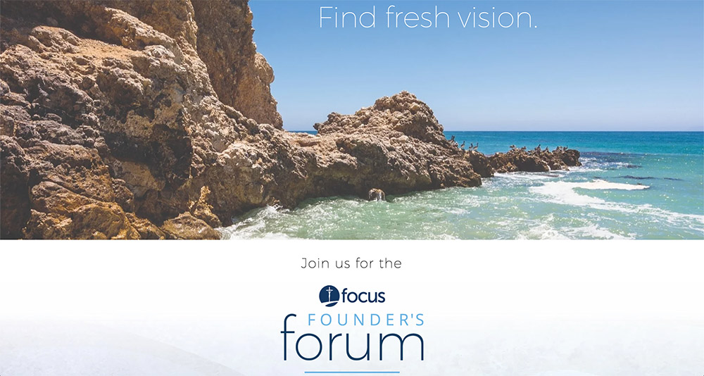 FOCUS Founder's Forum webpage (NCR screenshot)