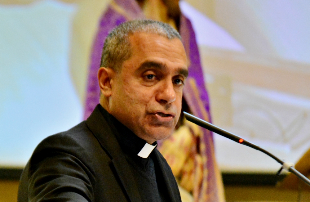 Msgr. Anthony Figueiredo in 2017 (CNS/The Michigan Catholic/Mike Stechschulte)