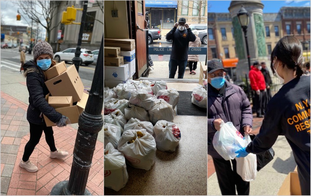Hungry Monk volunteers distribute food throughout New York City. (Photos by Fr. Mike Lopez)