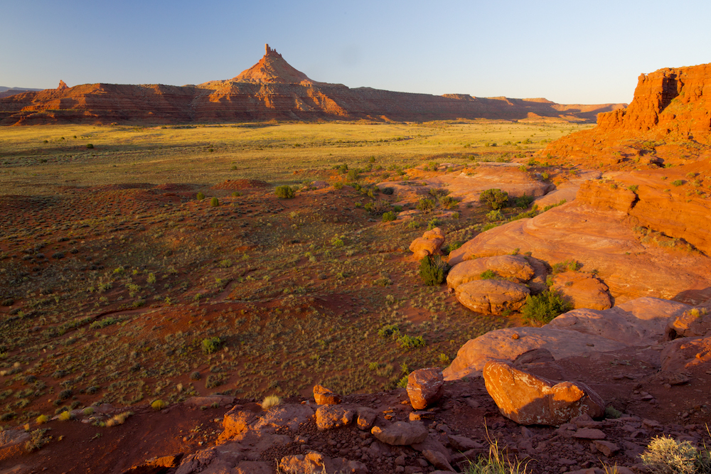View of the Indian Creek area of Bears Ears National Monument. Some Native Americans living near the area fear designation as a federal protected area will jeopardize their ability to engage in traditional practices. (Bureau of Land Management)