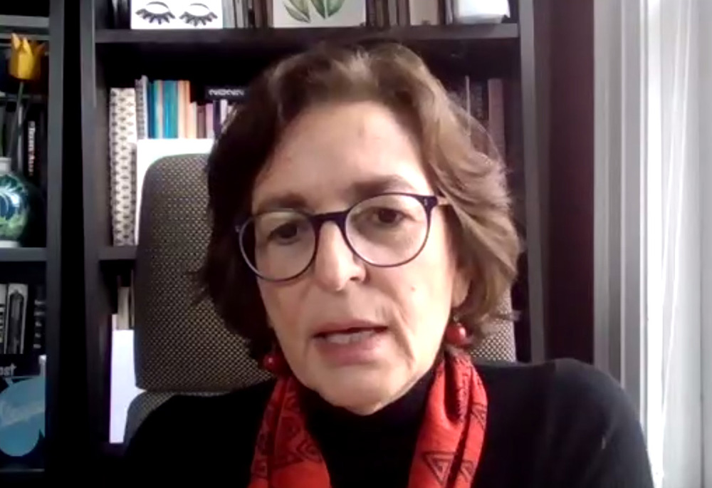 Jenny Cafiso speaks during a virtual conference April 26. (EarthBeat screenshot) Jenny Cafiso speaks during a virtual conference April 26. (EarthBeat screenshot)