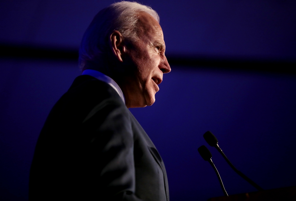 Former U.S. Vice President Joe Biden speaks at a Democratic presidential primary event in Las Vegas Feb. 15. (Wikimedia Commons/Gage Skidmore)