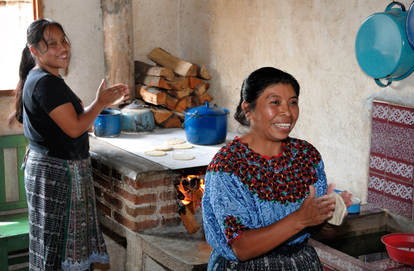 Friendship Bridge clients in Guatemala make tortillas to sell.