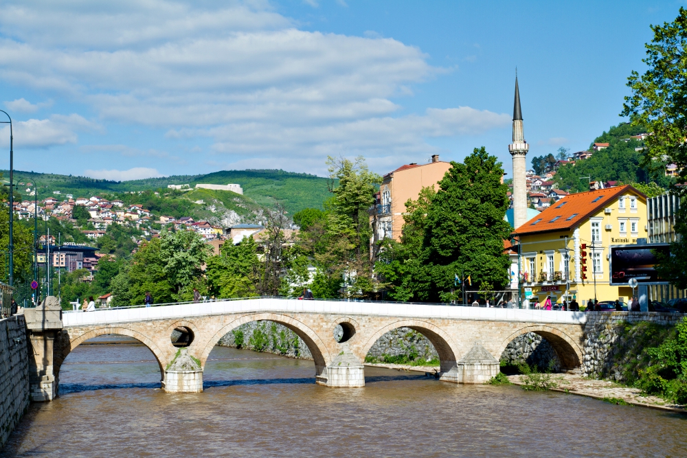 The Latin Bridge in Sarajevo, Bosnia-Herzegovina. Theologians from about 80 countries are to gather in Sarajevo July 26-29 for a conference called "A Critical Time for Bridge-Building: Catholic Theological Ethics Today." (Wikimedia Commons/Tumi-1983)