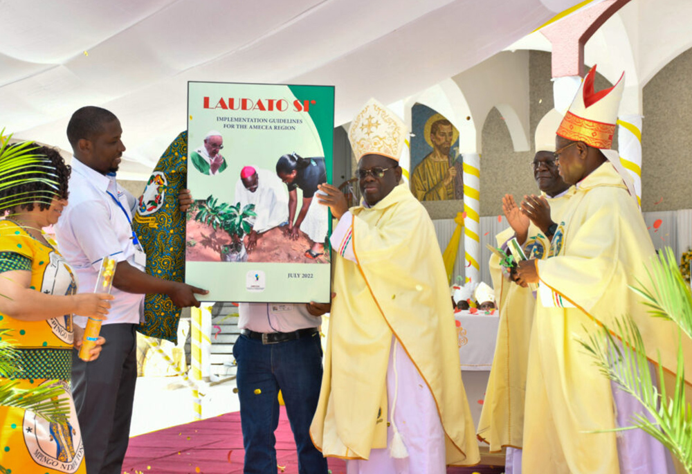 A document on Laudato Si' implementation guidelines was launched at the closing Mass of the plenary of the Association of Member Episcopal Conferences in Eastern Africa. (Courtesy of AMECEA) A document on Laudato Si' implementation guidelines was launched at the closing Mass of the plenary of the Association of Member Episcopal Conferences in Eastern Africa. (Courtesy of AMECEA)