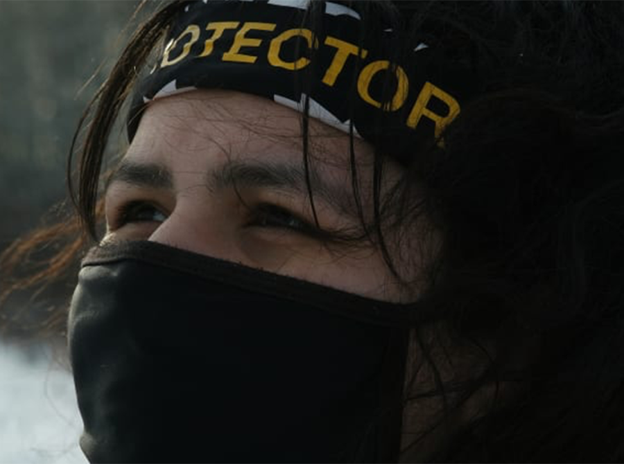 Taysha Martineau of the Fond du Lac tribe is a water protector and has helped build Camp Migizi immediately next to one of the Enbridge Line 3 worksites on the Fond du Lac reservation on a piece of land she and others purchased. She and other water protec Taysha Martineau of the Fond du Lac tribe is a water protector and has helped build Camp Migizi immediately next to one of the Enbridge Line 3 worksites on the Fond du Lac reservation on a piece of land she and others purchased. She and other water protec