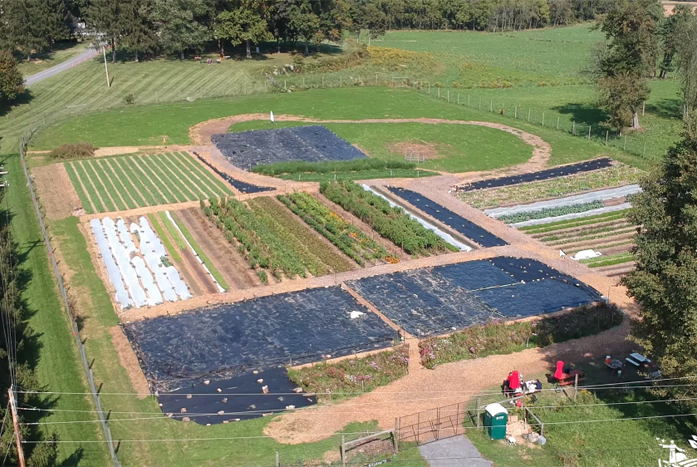 An aerial photograph of Little Portion Farm in Ellicott City, Maryland, which raises organic crops for a soup kitchen in nearby Baltimore. The photograph was part of the presentation by Matthew Jones, farm and outreach coordinator for Little Portion Farm, An aerial photograph of Little Portion Farm in Ellicott City, Maryland, which raises organic crops for a soup kitchen in nearby Baltimore. The photograph was part of the presentation by Matthew Jones, farm and outreach coordinator for Little Portion Farm,