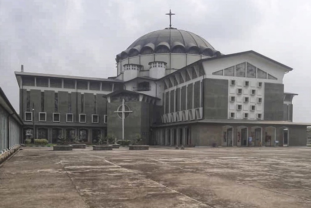 The Maria Assumpta Cathedral in Owerri, Nigeria, where the clerical regalia of Auxiliary Bishop Moses Chikwe was found dumped outside the building (Chinedu Asadu)